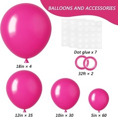 129pcs Premium Latex Different Sizes 18,12,10,5 Inches Balloons for Garland Arch