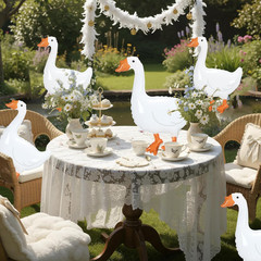 8 Pcs 32 Inch Inflatable Silly Goose Balloons for Party Decor and Photo Props