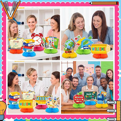 12 Pcs Back to School Decorations Welcome Back to School Table Decorations Honey
