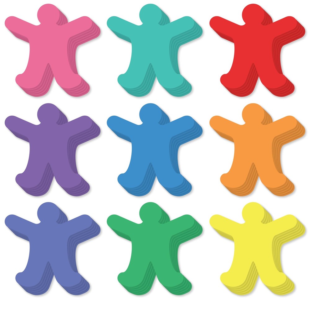 108 PCS Paper People Cutouts, Cut Out Shapes, Bulletin Board, Classroom Decor