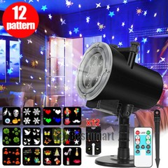 Christmas Snowflake Projector Laser Light LED Moving Xmas Party Yard Decor Lamp