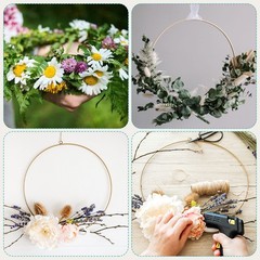 4 Pcs Metal Hoops for Crafts, 3.1 Inch Dream Catcher Rings, Gold