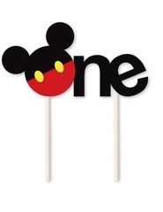 1st Birthday Cartoon Mouse Decorations – Banners, Balloons, Door Hanger, Crown..