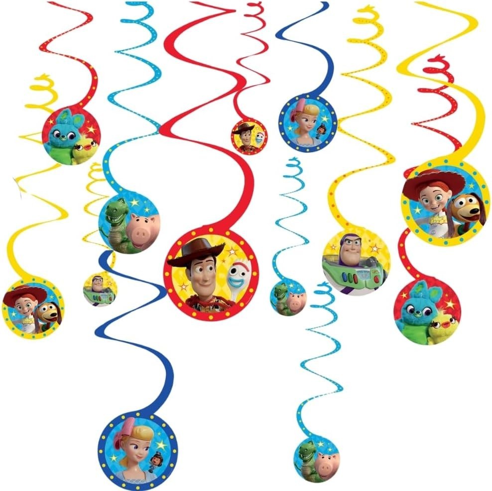 Toy Story Spiral Decorations Birthday Party Supplies Buzz Woody