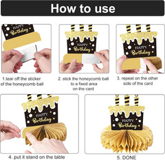 9 Pieces 60Th Birthday Decoration 60 Th Birthday Centerpieces for Tables Decorat