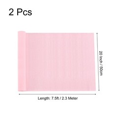 2pcs Crepe Paper Rolls DIY Decorations 7.5ft Long 20 Inch Wide, Light Pink