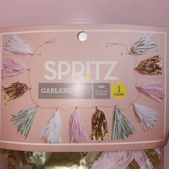 Spritz Garland Party Supply BrightTasselGarland Pink Multi