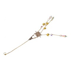 Outdoor Star Moon Wind Chime with White Quartz for Garden and Front Door Decor