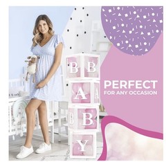 Baby Shower Decoration Set – 44-Piece Gender Reveal Boxes with Balloons