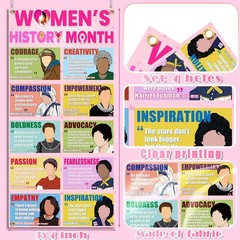Womens History Month Decorations Door Cover, 6×2.9FT Inspirational Quotes Pos…