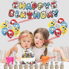Cute Peanuts Snoopy Theme Party Supplies Set,for Kids Birthday Party Decoration