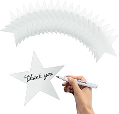 Star Cutouts, 24PCS Metallic Double Printed Paper Stars, 6 Inch Cardboard Decora
