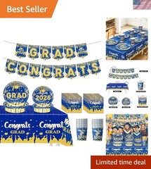 Party Supplies for Graduation Decorations 2026 – Complete Party Tableware Set…