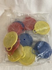 Balloon Weights Set Of Ten 80 Grams Each Red Yellow And Blue New In Bag L2