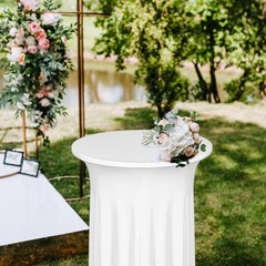Kochorie 8 Pieces Cocktail Table Skirt Round Cocktail Table Covers 32 X 43 Inch