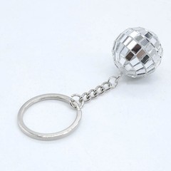 Vintage 1970s Mirror Ball Keyring Disco Party Decoration Car Mirror Ornament Gif