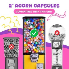 Capsule Vending Machine Translucent Acorn Empty 30 pcs 2 inch – Gumball Machi…