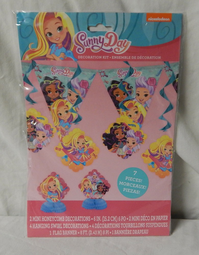 Sunny Day Birthday Party Decor- Decoration Kit and Table cover