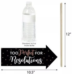 Big Dot of Happiness Funny Rose Gold Happy New Year 2020 – 10 Items BRAND NEW