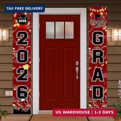 Graduation Decorations 2026 Grad Porch Banner for Any Schools or Grades Graduati