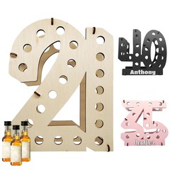 Mini Liquor Bottle Display Shelf | 21st Birthday Decorations For Him Or Her | 21