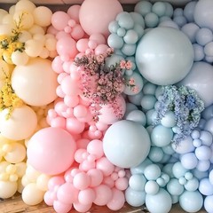 135Pcs Pastel Pink Balloons Garland Arch Kit Wedding, Birthday, Baby Shower