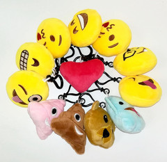 36 Pack Party Favor Plush Keychains Mini Pillows Key Ring for Birthday Event Par