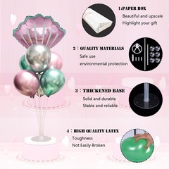 Mermaid Tabletop Decoration Balloon Stand Set 4 Sets, Mermaid Balloon Centerp…