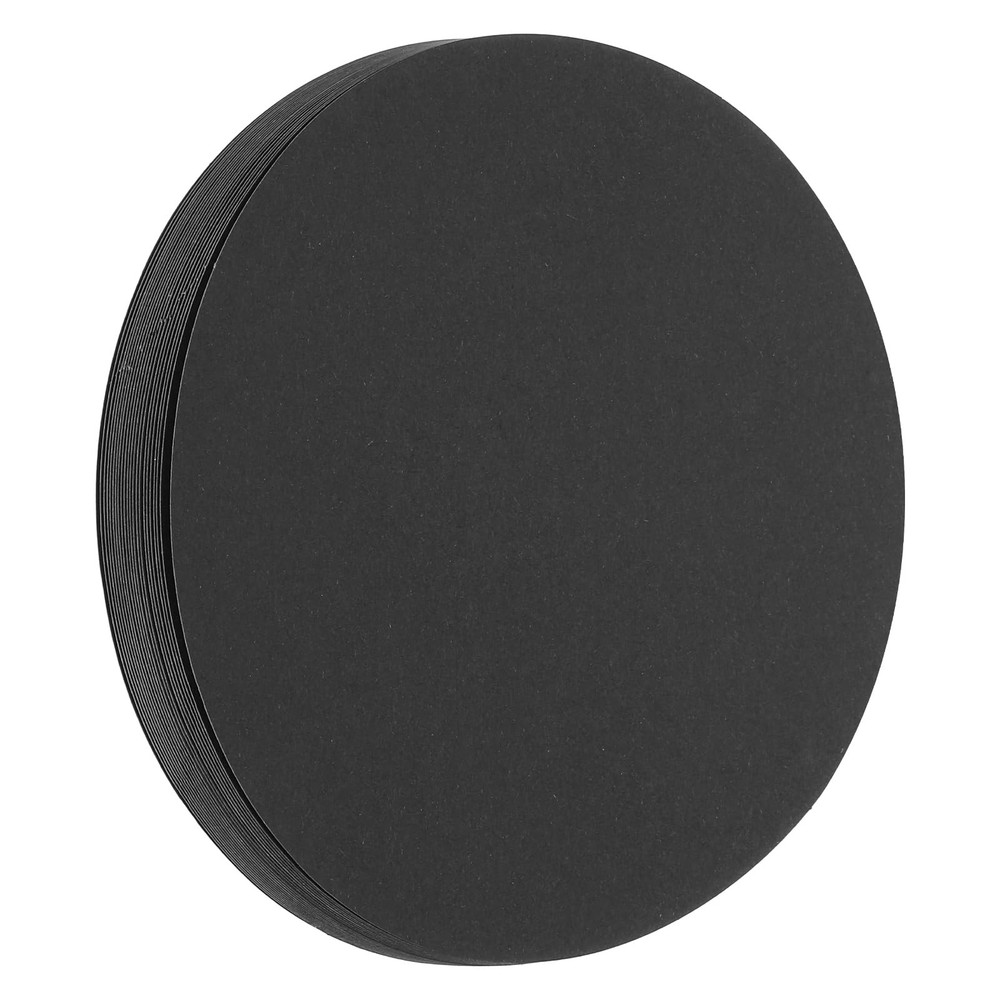 24 PCS 6 Inch Black Circle Cutouts Paper, 250gsm Round Cardstock, DIY Crafts