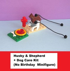 Husky & German Shepherd Dog Pet +- Birthday Minifiure MOC – MADE OF LEGO BRICKS