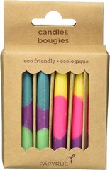 Papyrus Eco-Friendly Birthday Candles, Tie Dye (12-Count) 12-Count,
