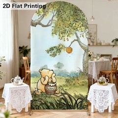 Winnie The Pooh Birthday Arch Backdrop Cover Baby Shower Party Background Props