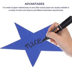 Glitters Star Cutouts Paper Five Star Confetti Cutouts for Birthday Party Cla…