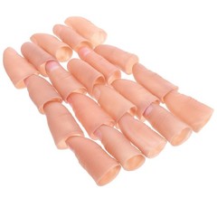 20 Pcs Artificial Finger Tips Thumb Sleeve Extra Prosthetic Fake