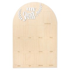 Baby 1st Birthday Party Decorations, Monthly Photo Board Wooden Arch Newborn
