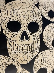 Sugar Skull Flocked Heavy Paper Banner 30″ by 102″