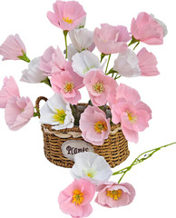 Crepe Paper Flower DIY Making Kit, Icelandic Poppy, Assorted Colors Blush Pink C
