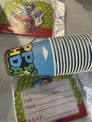Super Mario Bros Party Invitations And Cups Party Supplies
