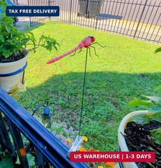 8 Pack Dragonfly Clips, 3D Simulation Fake Dragonflies Decoration for Garden Sta