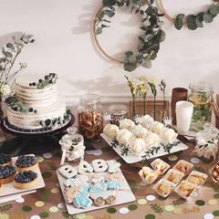 400 Pcs Greenery Baby Shower Confetti Eucalyptus Gold Table Scatter Dots