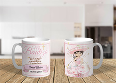 Recuerdos para Bautizo, Set 12 tazas de cerámica de 11oz Personalizadas