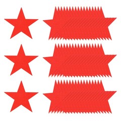 80 Pcs Glitter Star Cutouts, 5 Inch Star Shape Glitter Paper, Red
