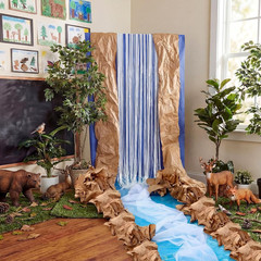 Waterfall Landscaping Kit Rainforest Falls Decorations Tinsel Curtains with Kraf