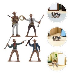 20Pcs Durable Plastic Western Figurines Set for Cake Toppers and Wild West Decor
