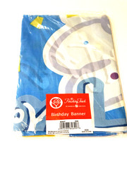 American Greetings Finishing Touch Happy Birthday Banner Sign Blue Party Decor