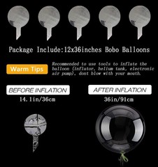 36 Clear Bobo Balloons – 12 Pack Large Transparent Bubble Balloons for Events