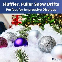 Eucatus 3 Pack Cotton-Like Snow Fluff – Safe, Reusable, and Mess-Free Decoration