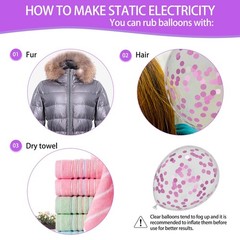 Metallic Pink Purple Confetti Balloons Party Decor Birthday Wedding 68PCS Kit