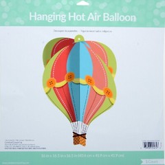 3D Hanging Hot Air Balloon Decoration Kids Party Celebration 16″ x 16.5″ x 16.5″