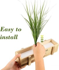 PRETYZOOM 12pcs Artificial Plants, 11.8» Plastic Onion Grass Shrubs, Green
